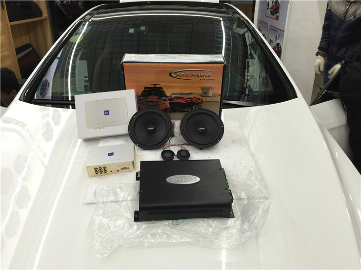 奔馳E200升級(jí)汽車音響，改裝伊頓 RSE160套裝喇叭  上海音豪